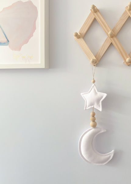 Star and Moon Beaded Wall Hanging | Little Bambino Bear