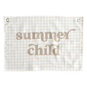 Leonie and the Leopard - Summer Child Check Wall Banner
