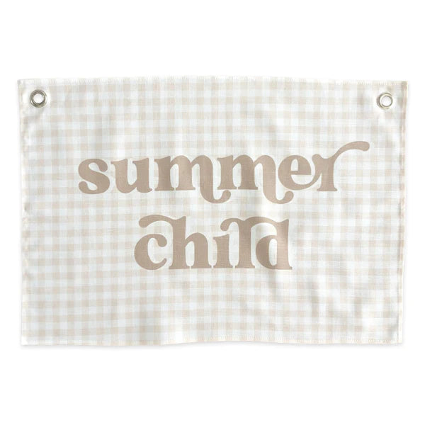 Leonie and the Leopard - Summer Child Check Wall Banner
