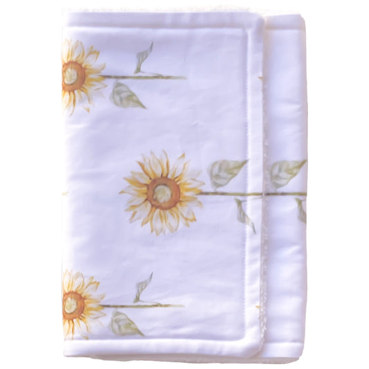 Sunflower Burp Cloth - Little Bambino Bear