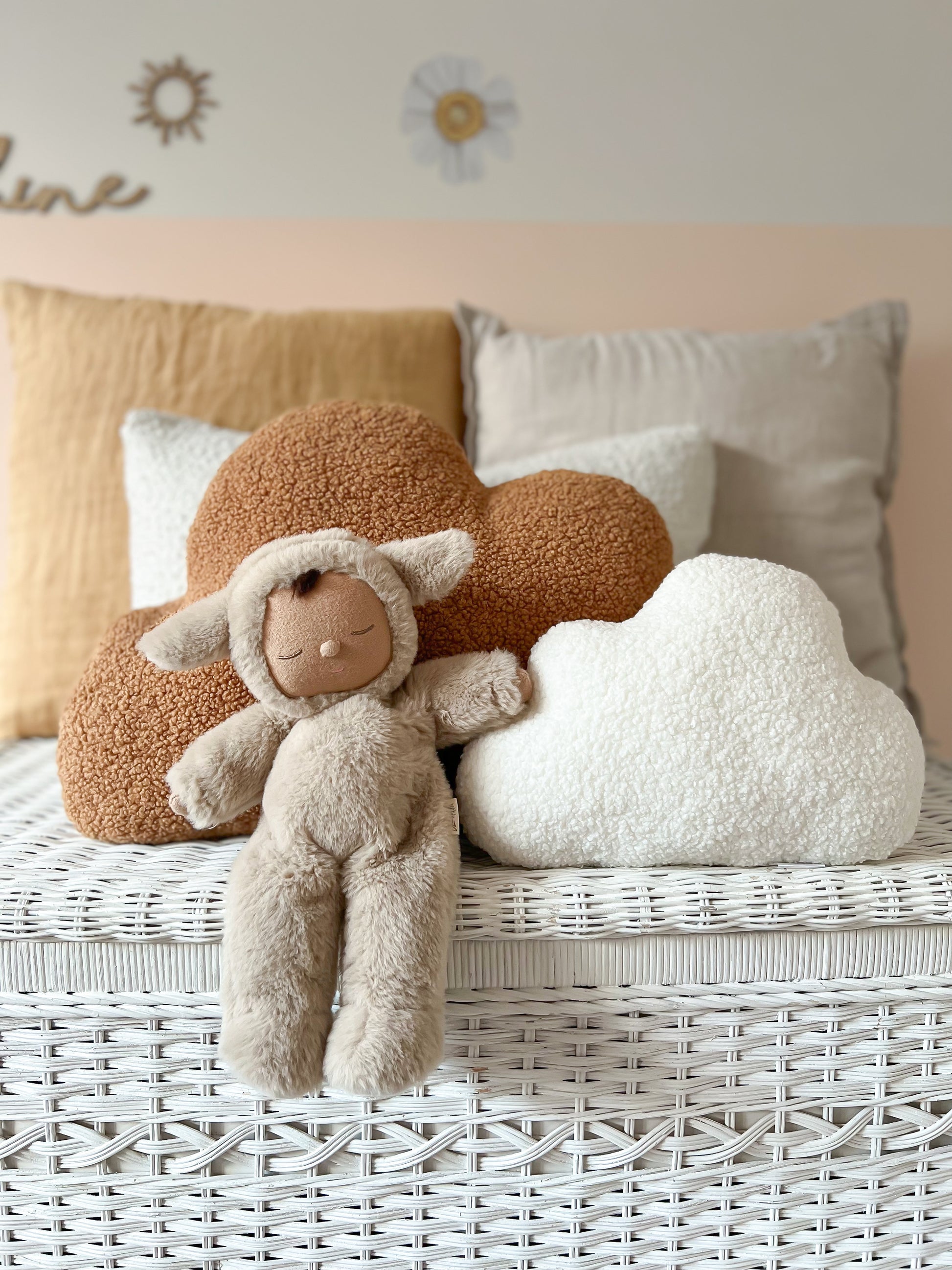Little Bambino Bear - Boucle Teddy Cloud Cushion