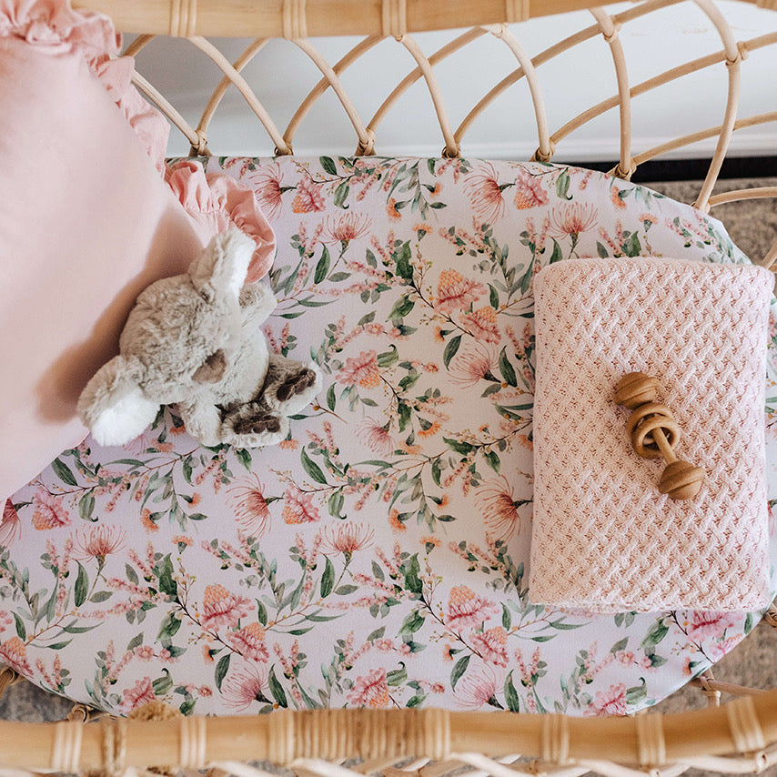 Bassinet Sheet / Change Pad Cover - Wattle