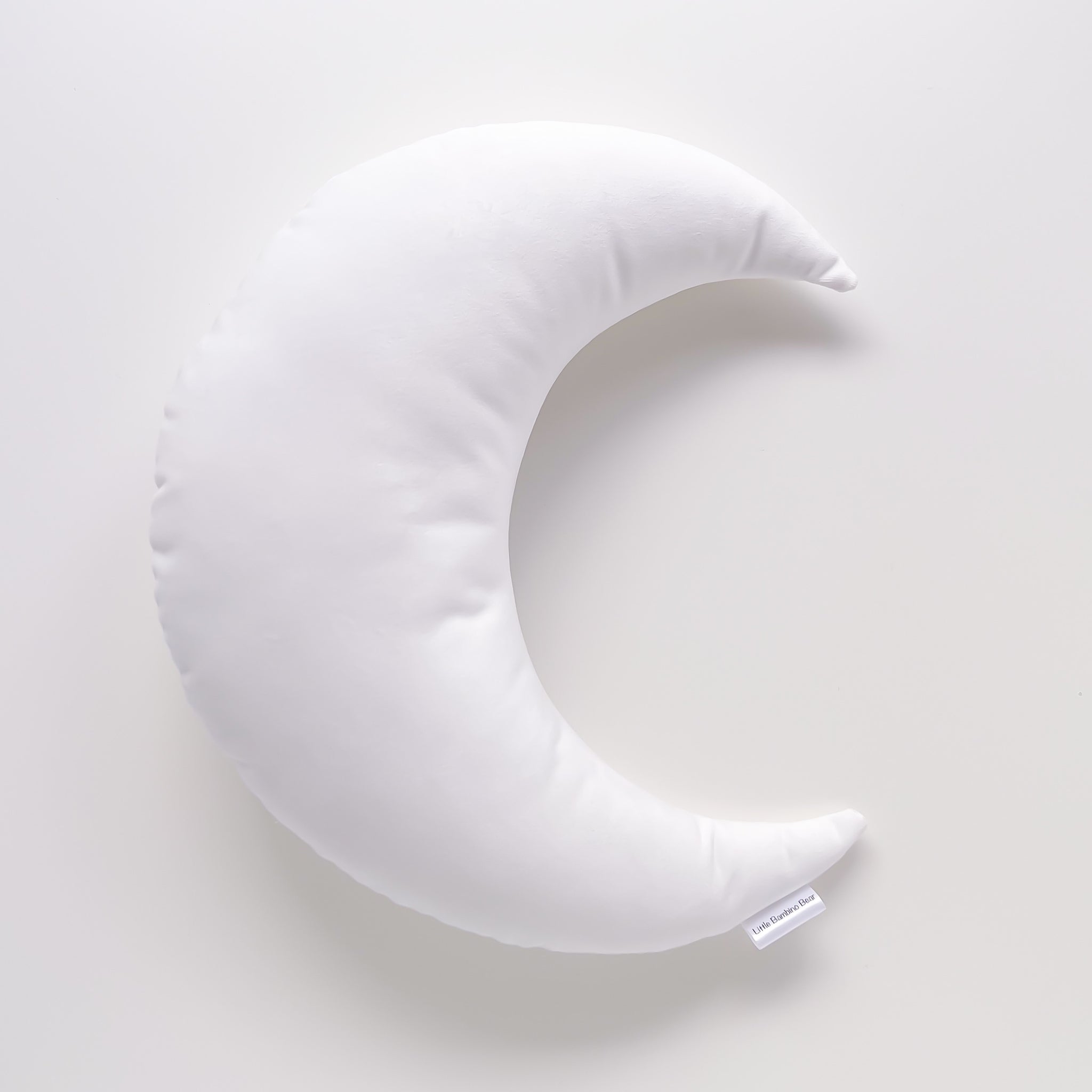 White velvet Moon Cushion by Little Bambino Bear