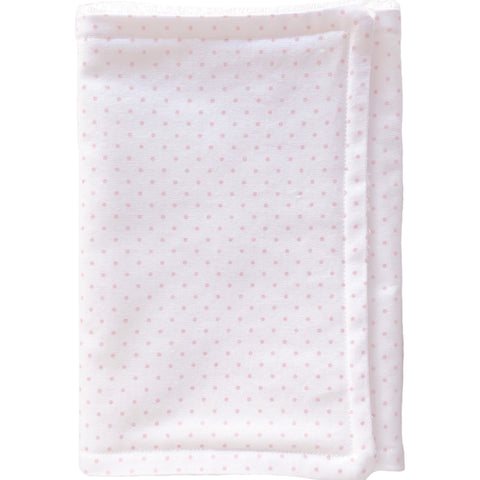 White with Pink Dot premium Burp cloth - Little Bambino Bear
