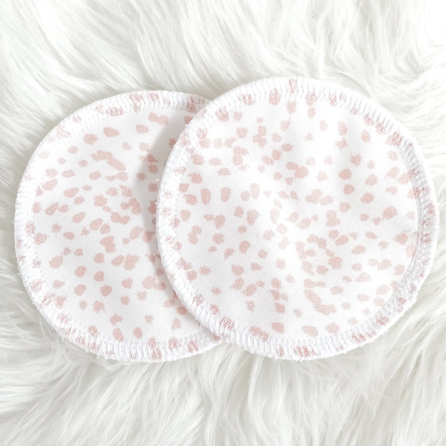 Nursing Pads - White with Pink Spots | Miss Mae Studio
