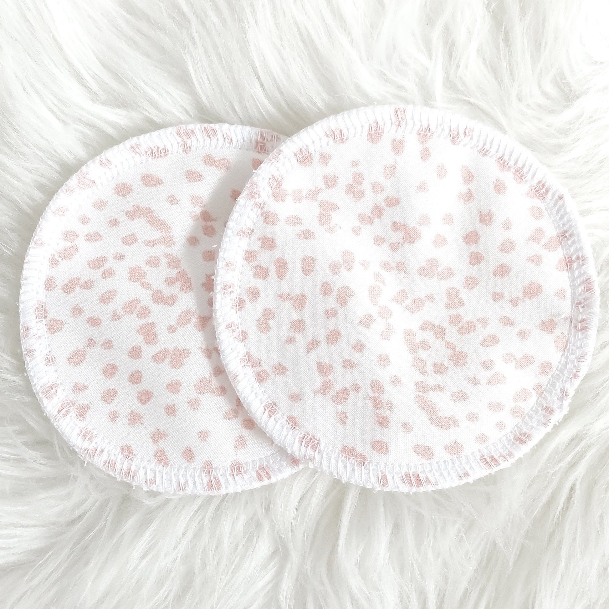 Nursing Pads - White with Pink Spots | Miss Mae Studio