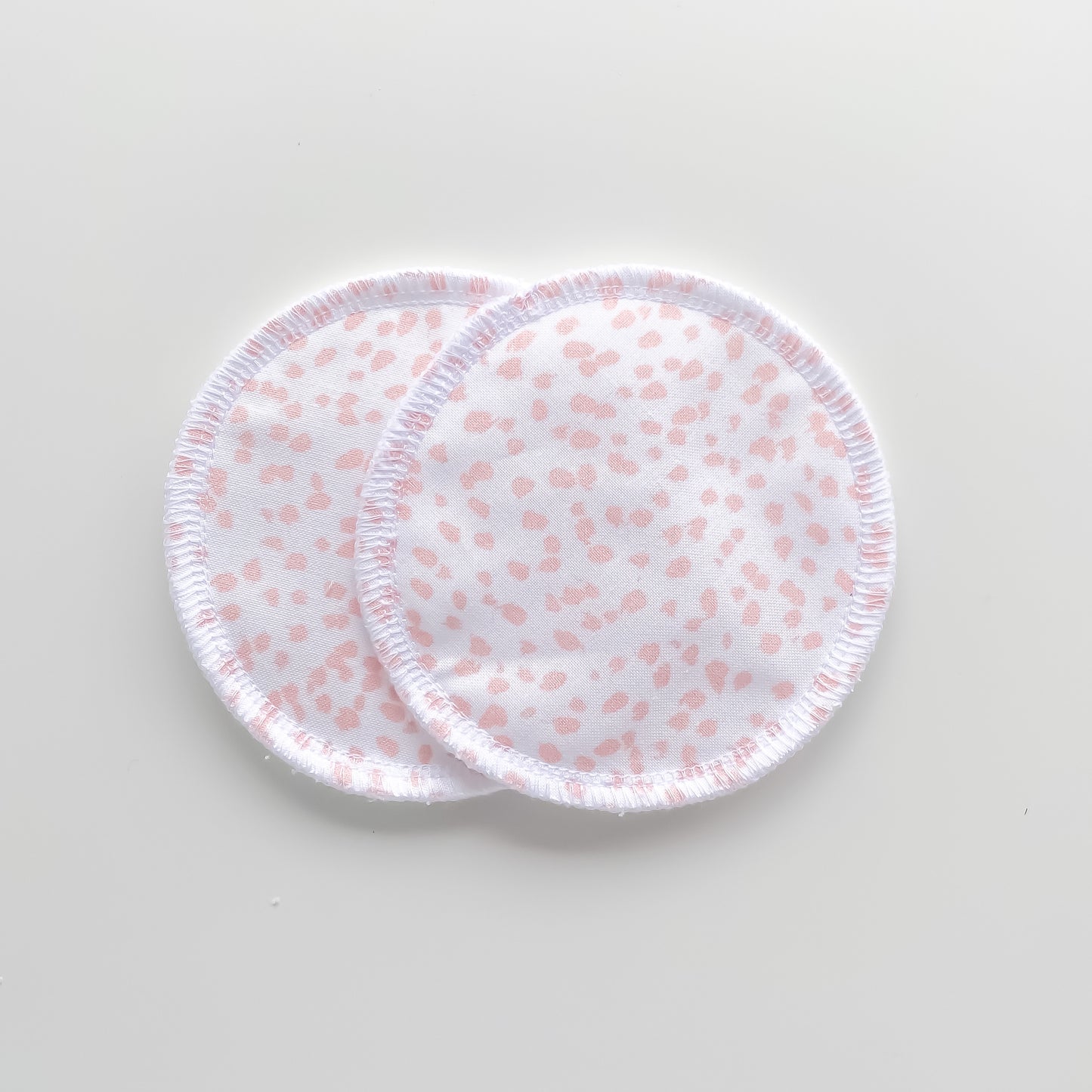 White with Pink Spots Nursing Pads | Little Bambino Bear