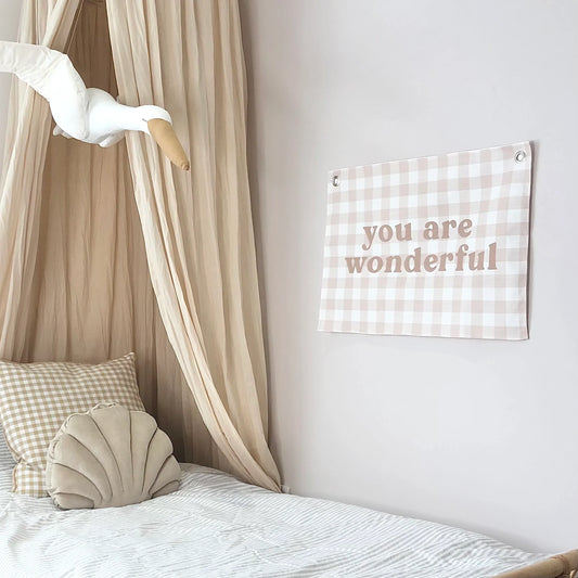 Leonie and the Leopard - You Are Wonderful Wall Banner