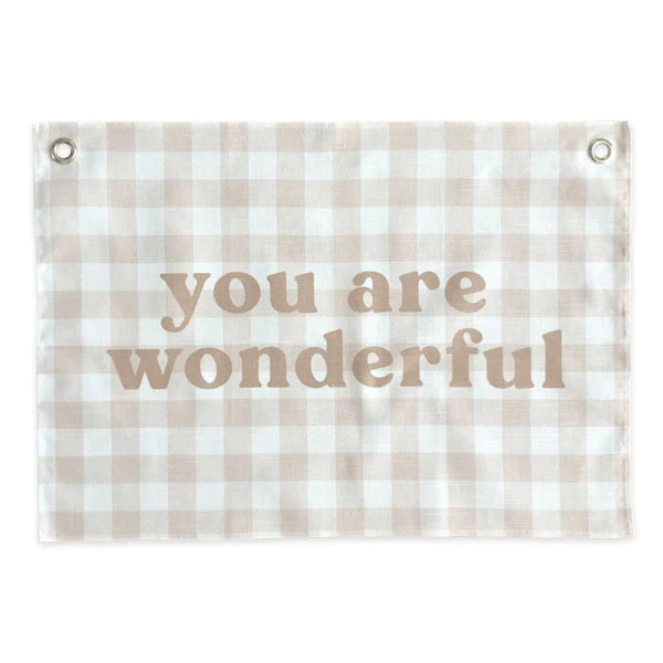 Leonie and the Leopard - You Are Wonderful Wall Banner