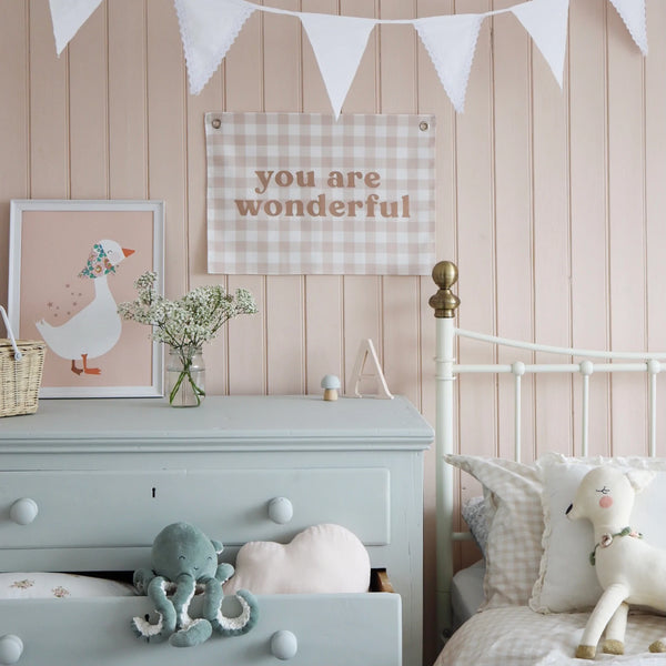 Leonie and the Leopard - You Are Wonderful Wall Banner