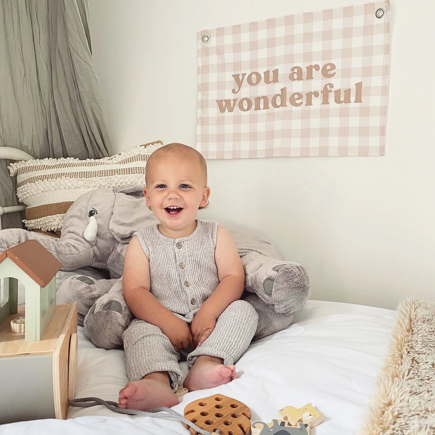 Leonie and the Leopard - You Are Wonderful Wall Banner