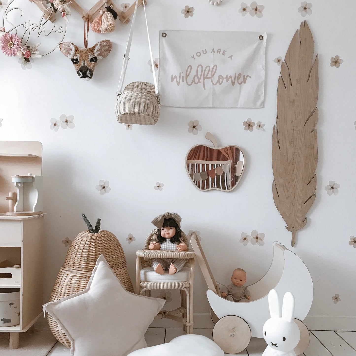 Leonie and the Leopard - You are a Wildflower Wall Banner