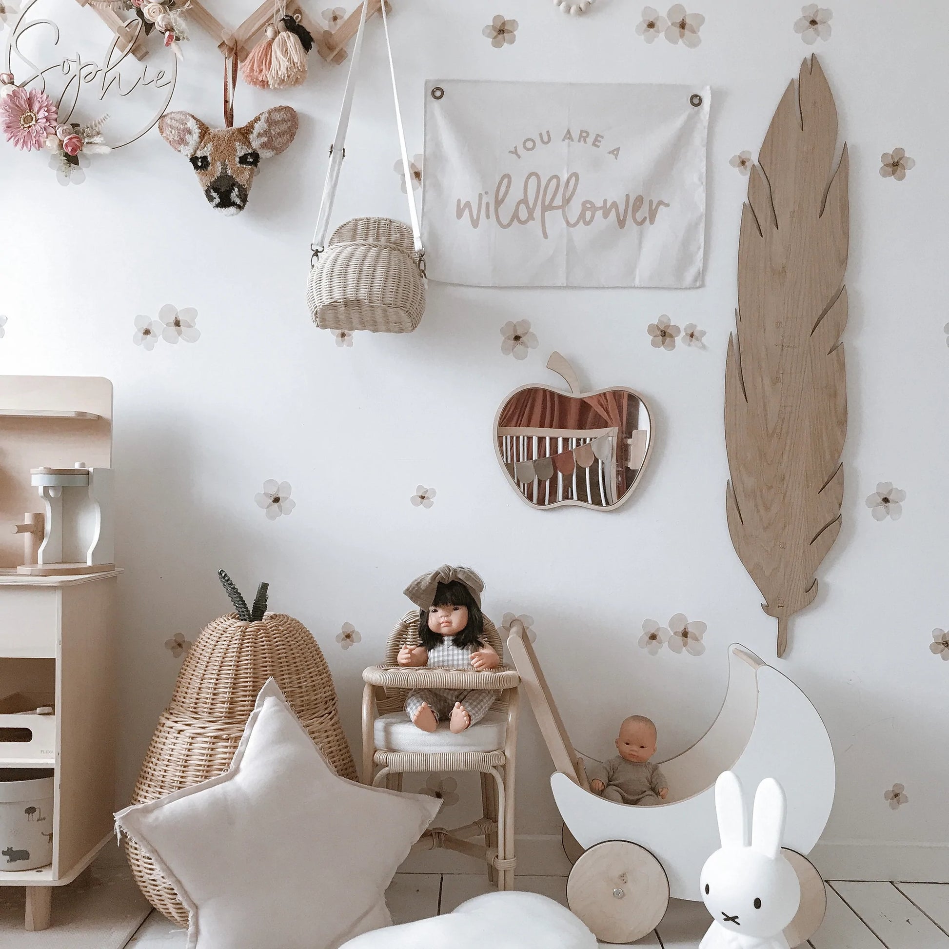 Leonie and the Leopard - You are a Wildflower Wall Banner