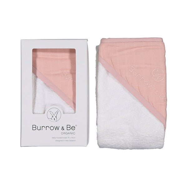 Burrow and Be Hooded Towel Dusty Rose