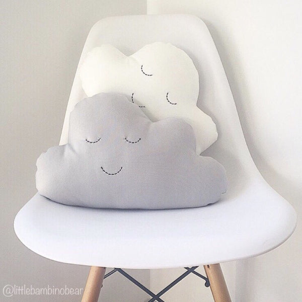 Grey Medium Cloud Cushion - Little Bambino Bear