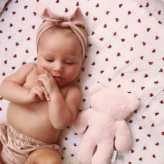 Baby Topknot Headband in Blush Pink - Little Bambino Bear