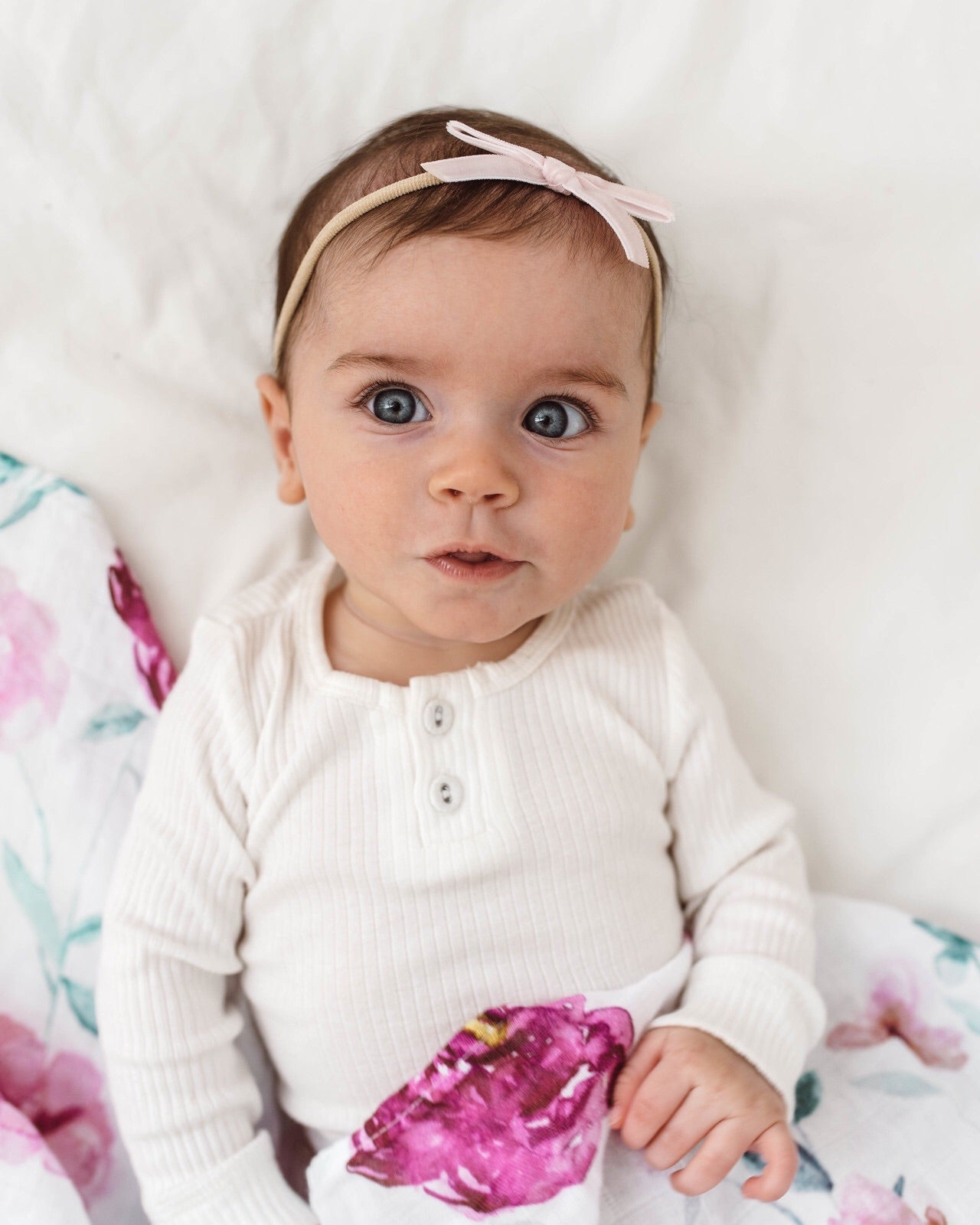 Velvet Bow - Lullaby Pink - Little Bambino Bear