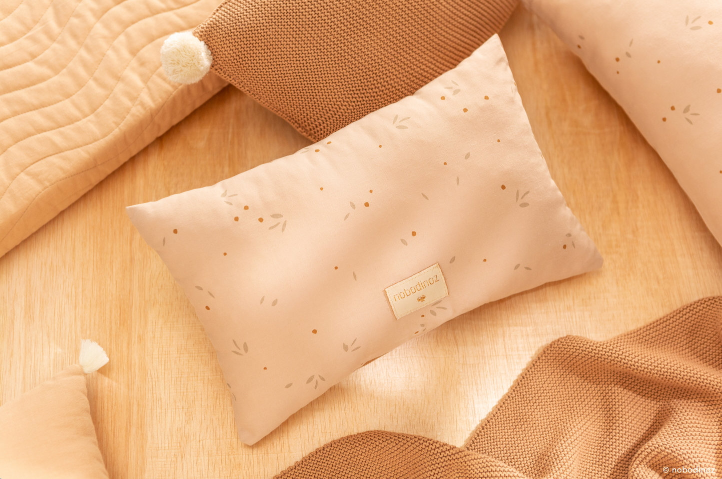 Nobodinoz Laurel Cushion - Willow Dune - Little Bambino Bear