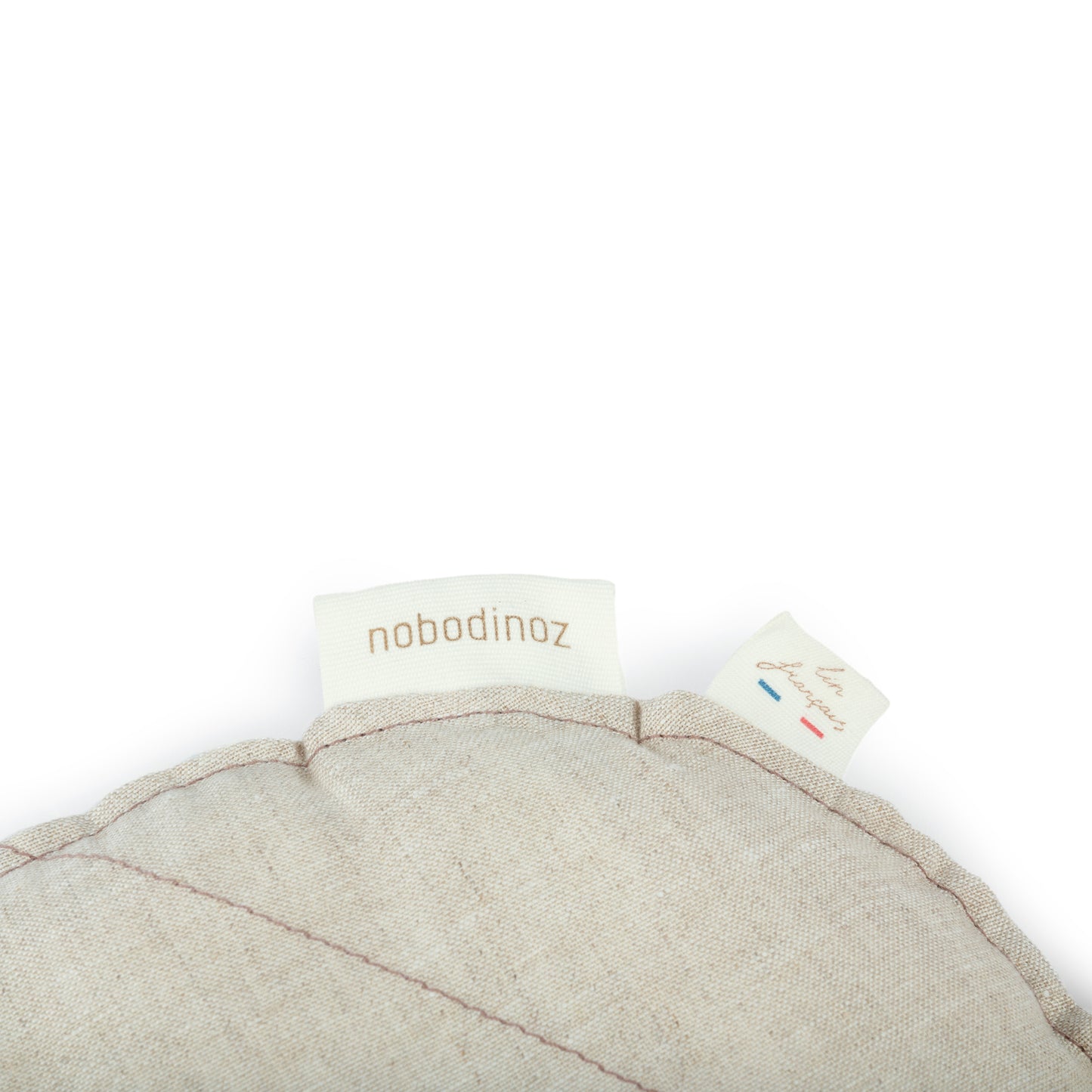 Lin Français Leaf Cushion • Greige - Little Bambino Bear