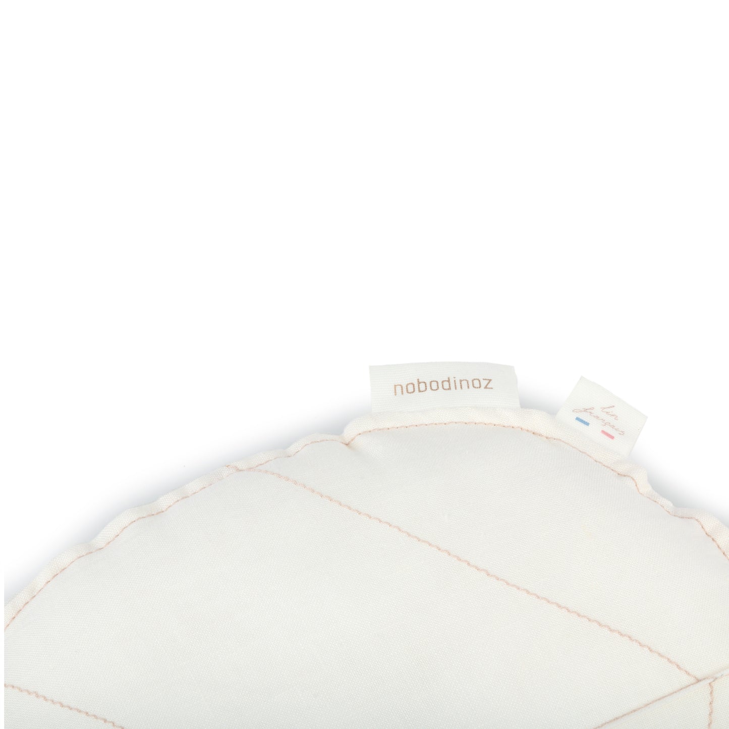 Nobodinoz Lin Français Leaf Cushion • Off White