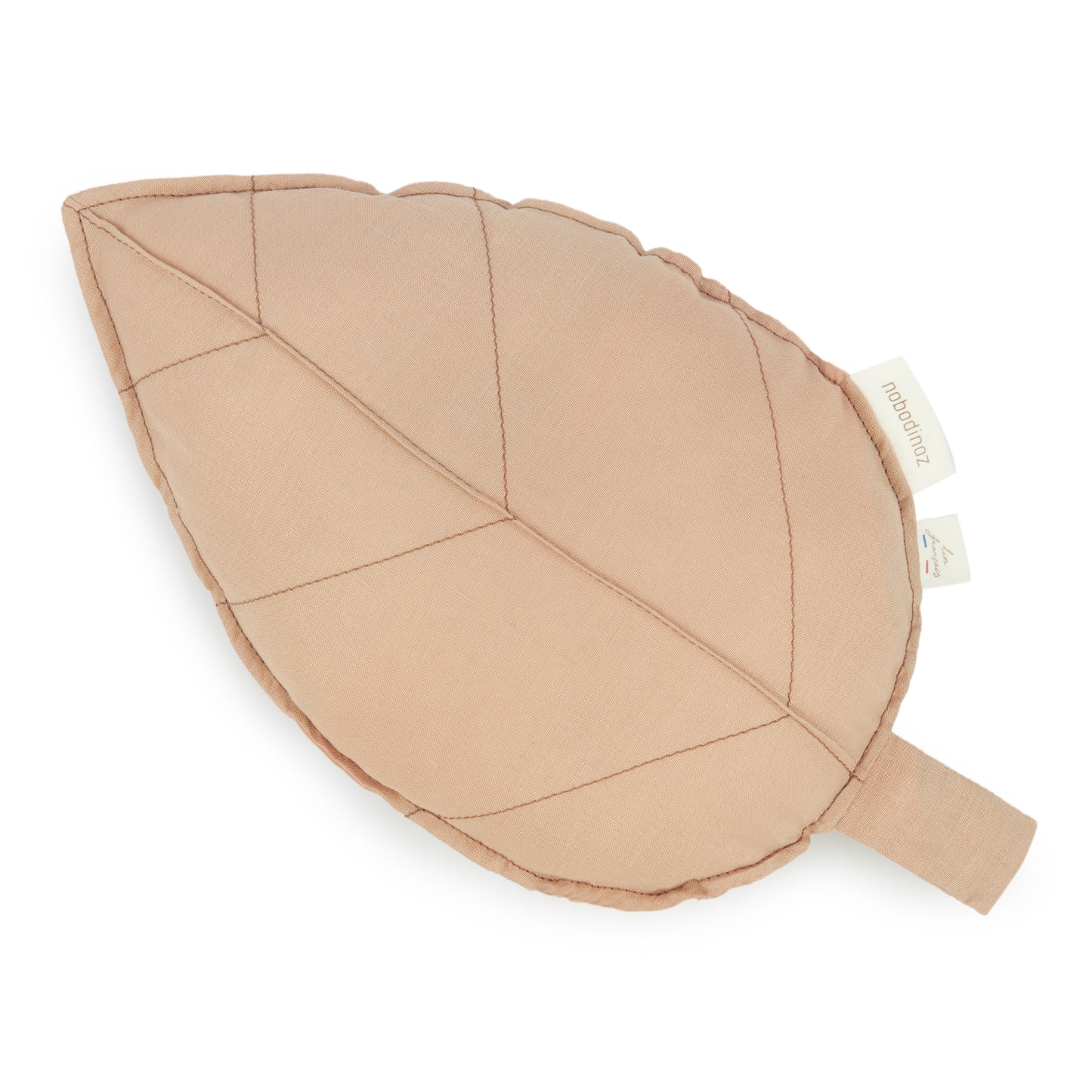Nobodinoz Lin Français Leaf Cushion • Sand