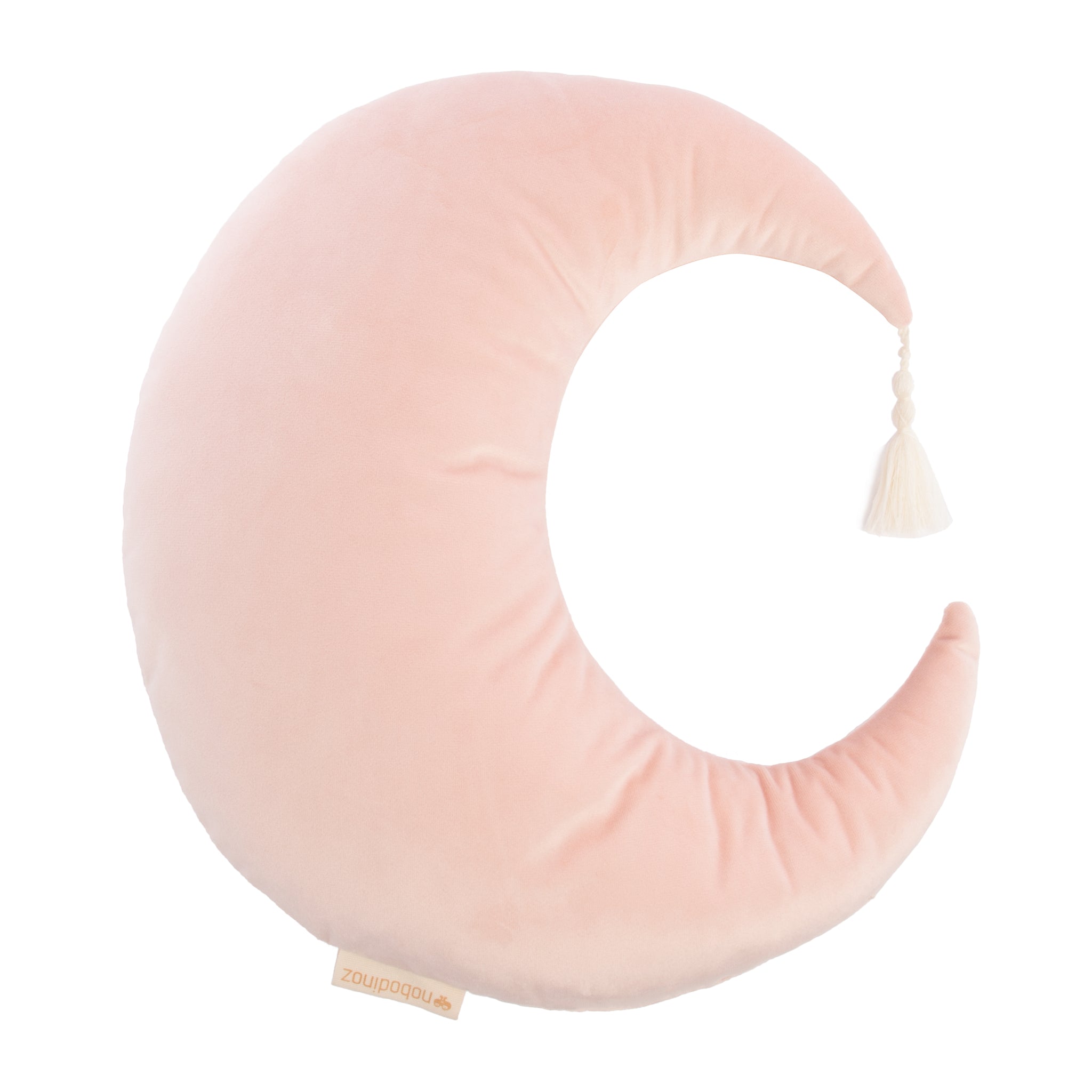  Nobodinoz Pierrot Moon Velvet Cushion - Bloom Pink
