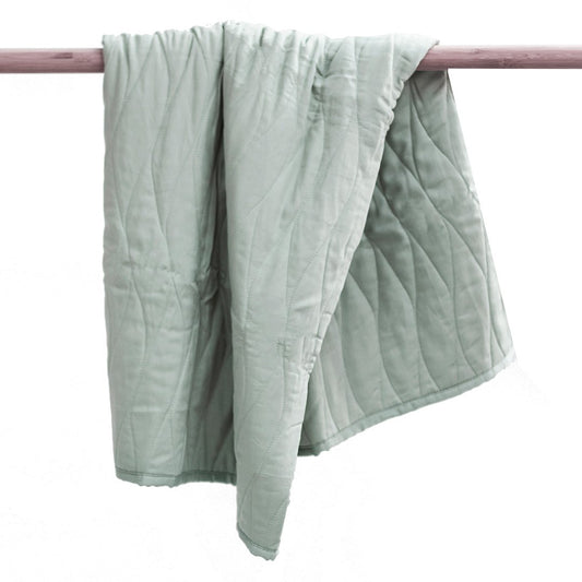 Burrow and Be - Cot Quilt / Floor Mat - Sage